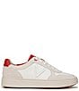Color:Cream/Red - Image 2 - Kimmie Court Leather Lace-Up Sneakers