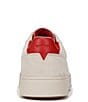 Color:Cream/Red - Image 3 - Kimmie Court Leather Lace-Up Sneakers