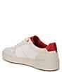 Color:Cream/Red - Image 4 - Kimmie Court Leather Lace-Up Sneakers