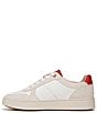 Color:Cream/Red - Image 5 - Kimmie Court Leather Lace-Up Sneakers