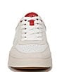 Color:Cream/Red - Image 6 - Kimmie Court Leather Lace-Up Sneakers