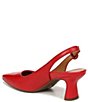 Color:Red - Image 4 - Perris Leather Slingback Pumps