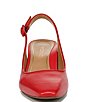 Color:Red - Image 6 - Perris Leather Slingback Pumps