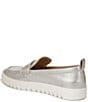 Color:Silver Metallic - Image 5 - Uptown Leather Packable Travel Penny Loafers