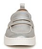 Color:Silver Metallic - Image 6 - Uptown Leather Packable Travel Penny Loafers