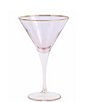 Color:Pink - Image 1 - Viva by VIETRI Gold Rimmed Rainbow Martini Glass