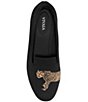 Color:Black Cheetah - Image 6 - Audrey Stretch Knit Cheetah Loafers