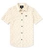 Color:Off White - Image 1 - Big Boys 8-20 Short Sleeve Button Front Crown Stone Shirt