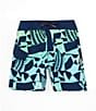 Color:Electric Green/Blue - Image 1 - Little Boys 2T-7 Uproar Mod Pull-On 13#double; Outseam Board Shorts