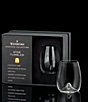 Color:No Color - Image 2 - Elegance Series Crystal Stemless Wine Glass Pair