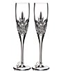 Color:No Color - Image 1 - Love Forever Crystal Wedding Toast Flute Pair