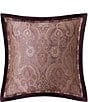 Color:WINE - Image 1 - Tabriz Floral & Paisley 18#double; Square Pillow