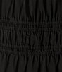 Color:Black - Image 3 - Angela V Neck Long Sleeve Ruched Midi Dress