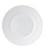 Color:White - Image 1 - Intaglio Embossed Bone China Salad Plate