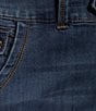 Color:Medium Stone Wash - Image 6 - Marina 5 Pocket Pull-On Elastic Waist Tummy Control High Rise Short