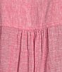Color:Fruit Dove Pink - Image 4 - Petite Size Tie Short Sleeve Y-Neck Top