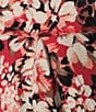Color:Brisk Botanics - Image 4 - Plus Size Knit Floral Printed Short Sleeve V-Neck Top
