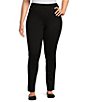 Color:Black - Image 1 - Plus Size the HIGH RISE Skinny Full Length Pull-On Pants