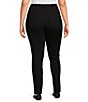 Color:Black - Image 2 - Plus Size the HIGH RISE Skinny Full Length Pull-On Pants