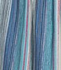 Color:Denim Stripe - Image 4 - Plus Size Woven Short Sleeve Y-Neck Flutter Button Front Top