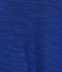 Color:Mazarine Blue - Image 4 - Short Sleeve Seam V-Neck Relaxed Tee Shirt