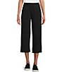 Color:Black - Image 1 - Soft Touch Mid-Rise Side Seam Pocket Pull-On Capri Pant