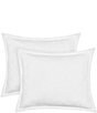 Color:White - Image 1 - South Seas Woven Textured Pillow Sham