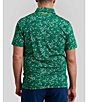 Color:Green - Image 2 - Southern Charm Printed Melange Knit Short Sleeve Polo Shirt