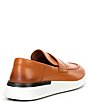 Color:Honey/White - Image 2 - Men's Leather Crossover Loafers