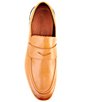 Color:Honey/White - Image 5 - Men's Leather Crossover Loafers