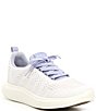 Color:Icelav - Image 1 - Eden Knitted Contrast Lace-Up Sneakers