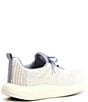 Color:Icelav - Image 2 - Eden Knitted Contrast Lace-Up Sneakers