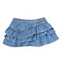 Color:Gabi - Image 1 - Wrangler® Baby Girls Newborn-24 Months Ruffled Pull-On Denim Skirt