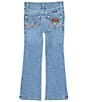 Color:Germaine - Image 2 - Wrangler® Little Girls 4-6X Germaine Western Bootcut Jeans