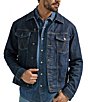 Color:Dark Wash - Image 1 - Wrangler® Long Sleeve Unlined Denim Jacket