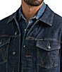 Color:Dark Wash - Image 3 - Wrangler® Long Sleeve Unlined Denim Jacket