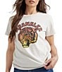 Color:Vintage White - Image 1 - Roaring Tiger Crew Neck Short Sleeve Tee Shirt
