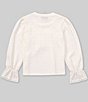 Color:Ivory - Image 2 - Big Girls 7-16 Long Sleeve Textured Top