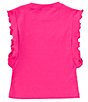 Color:Fuchsia - Image 2 - Big Girls 7-16 Ruffled-Shoulder Tank Top