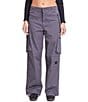 Color:Charcoal - Image 1 - High Rise Relaxed Straight Leg Cargo Pants