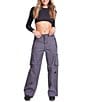 Color:Charcoal - Image 4 - High Rise Relaxed Straight Leg Cargo Pants
