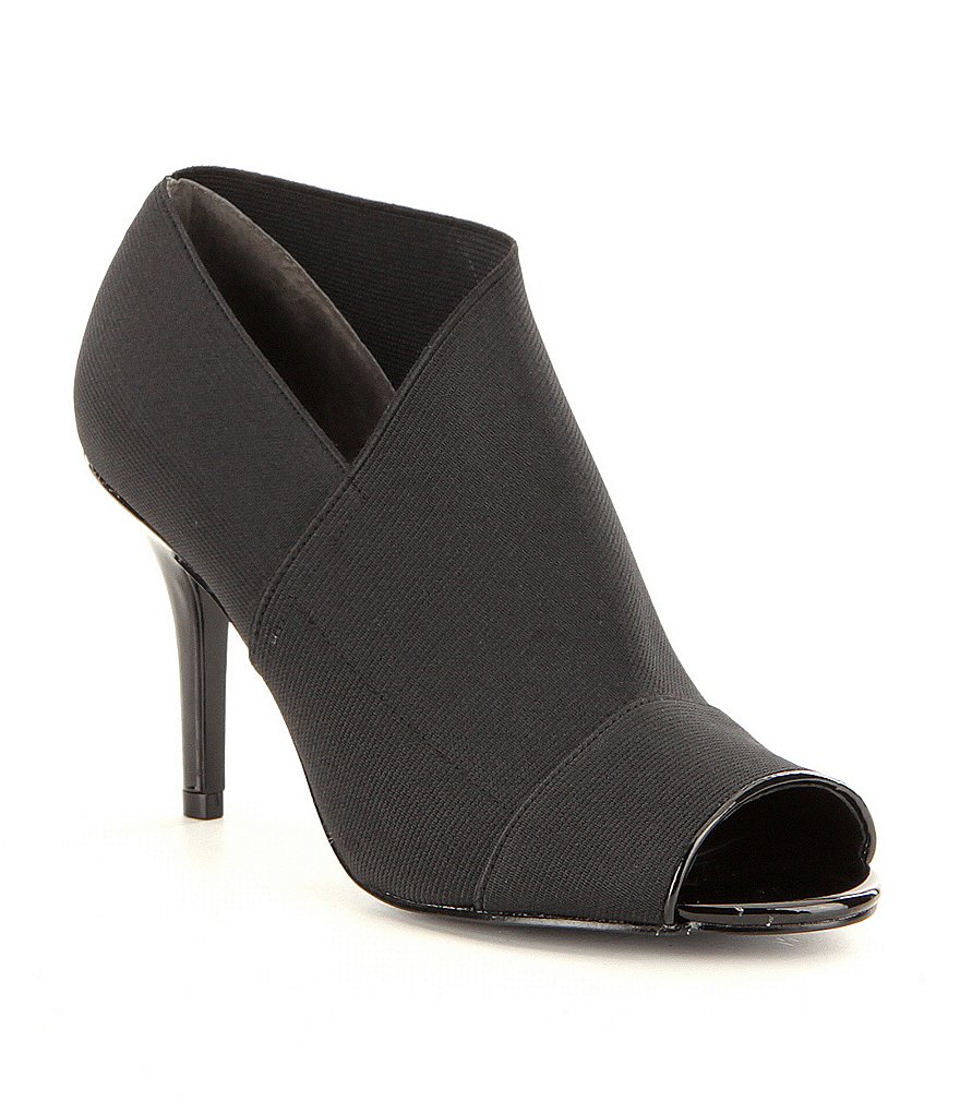 Adrianna Papell Aneva Elastic Pull On Peep Toe Shooties
