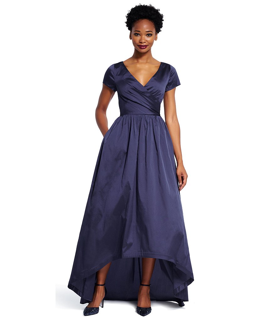 Adrianna Papell Hi-Low Taffeta Gown