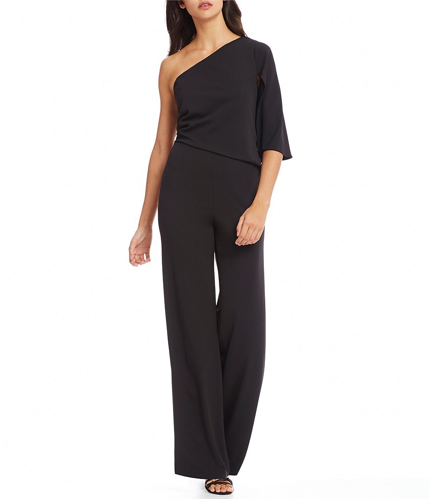 Adrianna Papell Knit Crepe One-Shoulder Jumpsuit