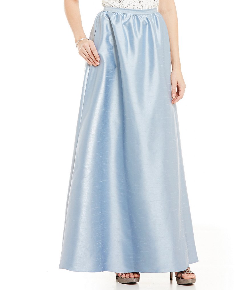 Adrianna Papell Long Shantung Ball Skirt