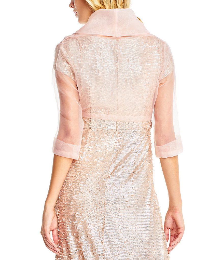 adrianna papell organza wrap jacket