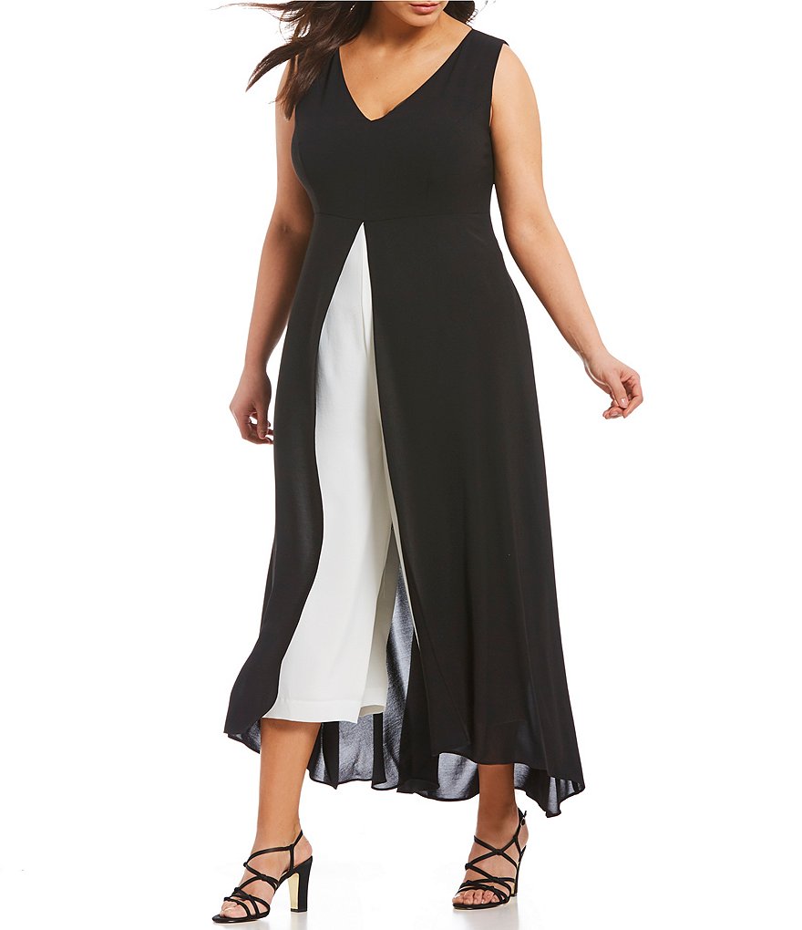 Adrianna Papell Plus Colorblock Jumpsuit