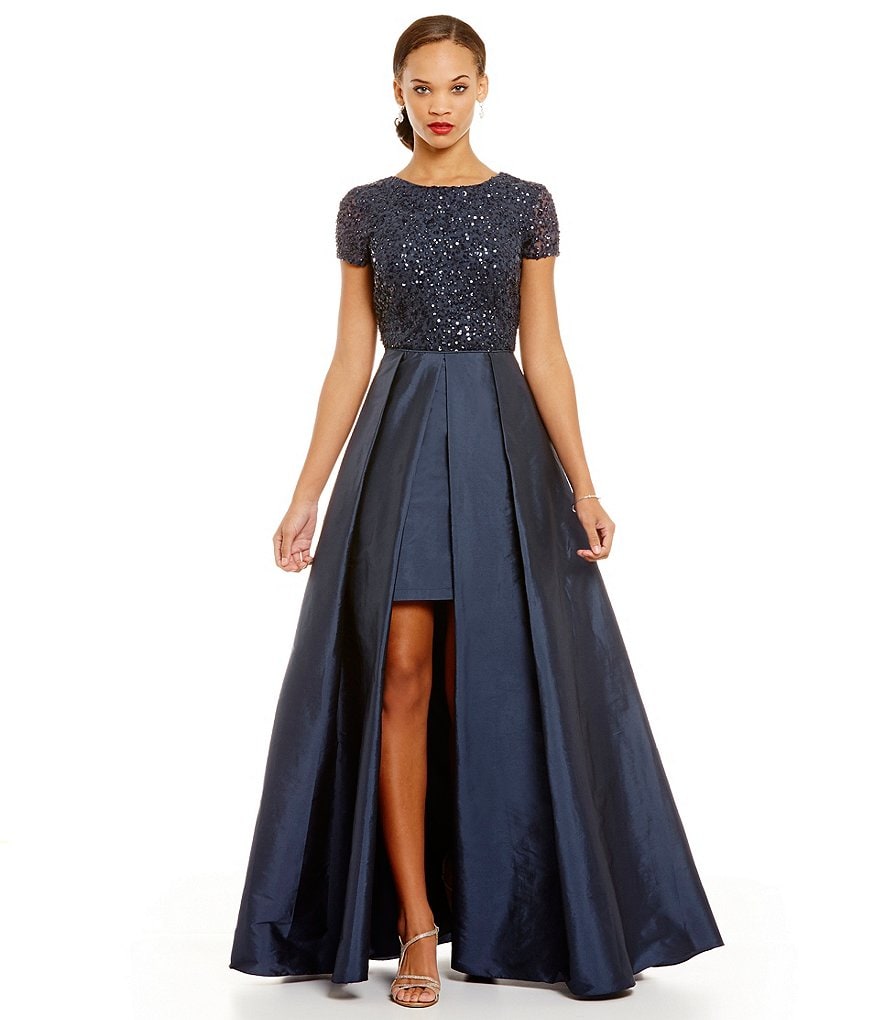 Adrianna Papell Sequin Top Gown