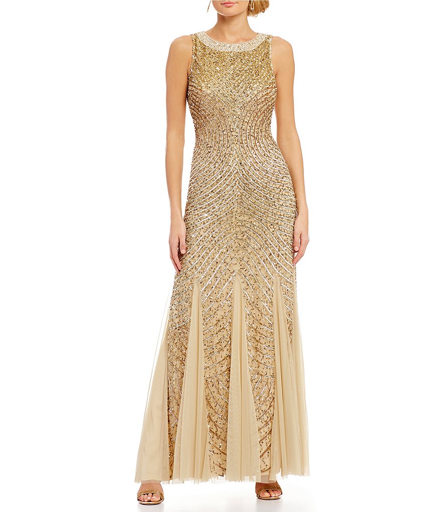 aidan mattox sequin gown