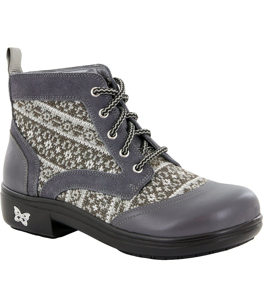 Alegria Kylie Leather Lace-Up Booties